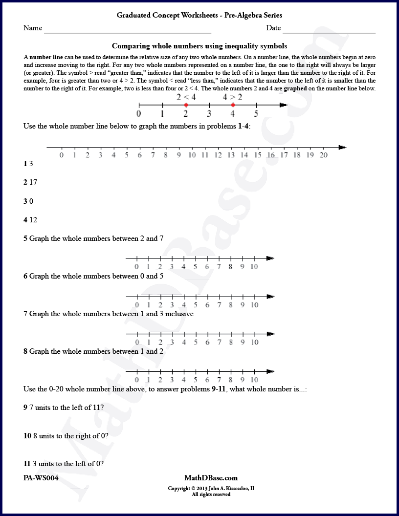 Pre-Algebra Worksheet 4 thumbnail